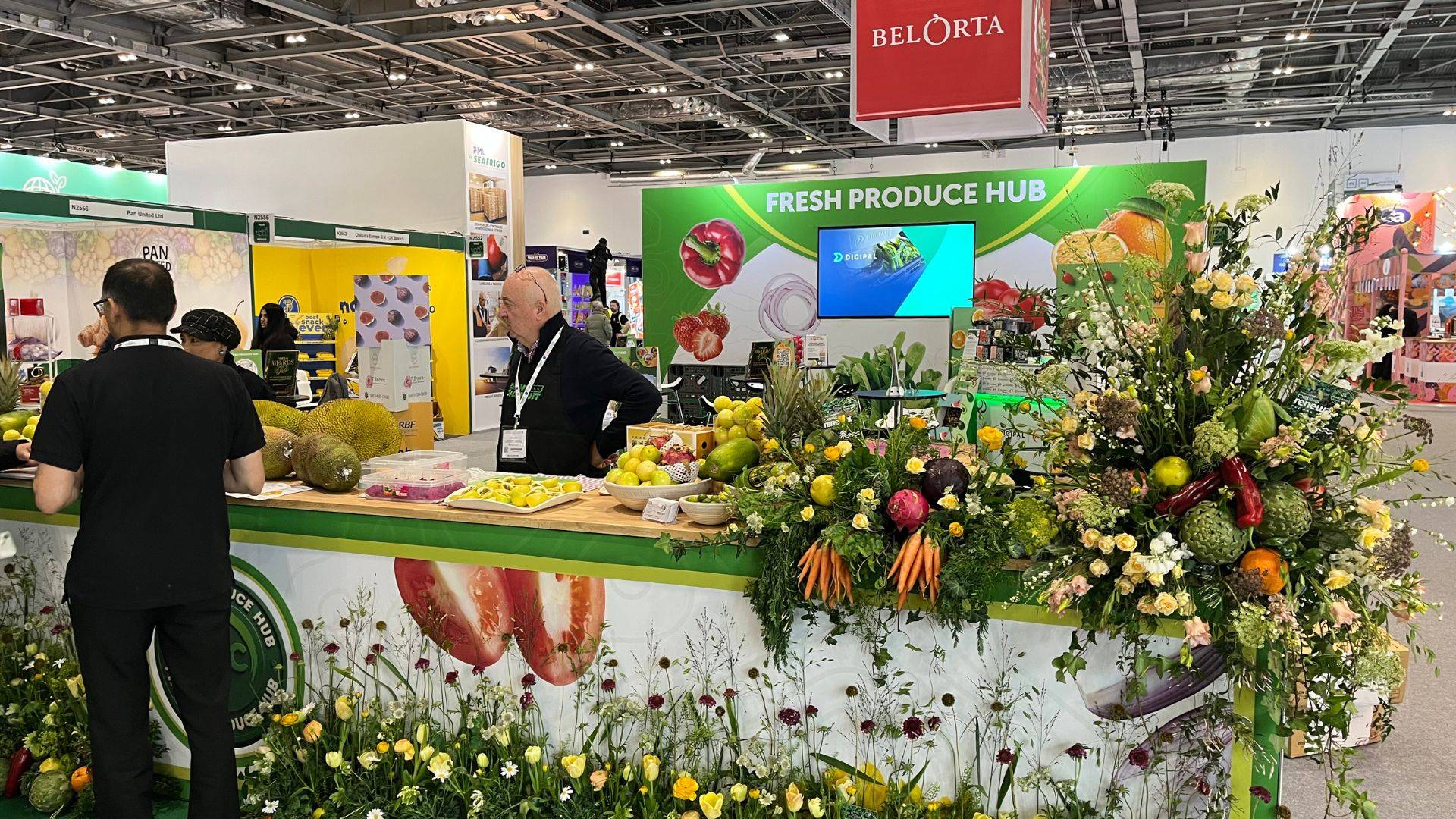 A picture of the Fresh Produce Hub at the International Food & Drink Event (IFE).