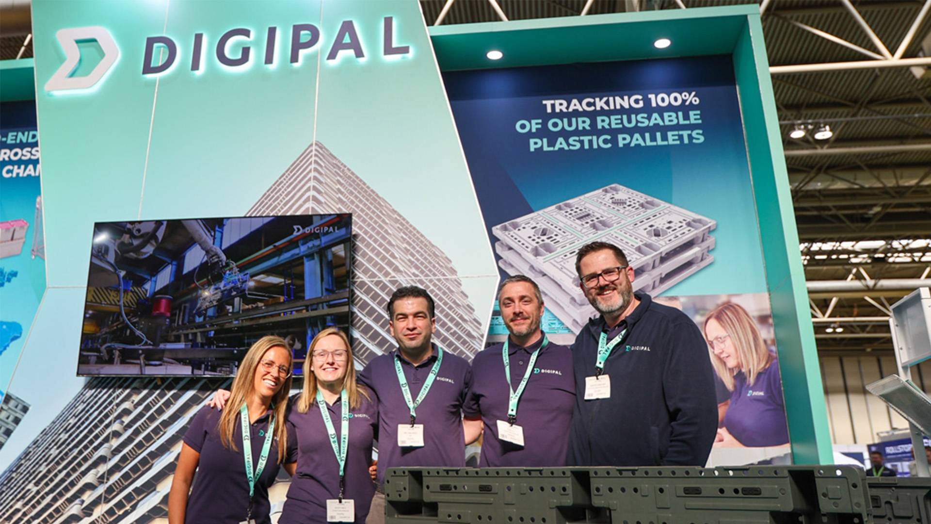 The Digipal team in front of their stand at the Sustainable Supply Chain Expo.