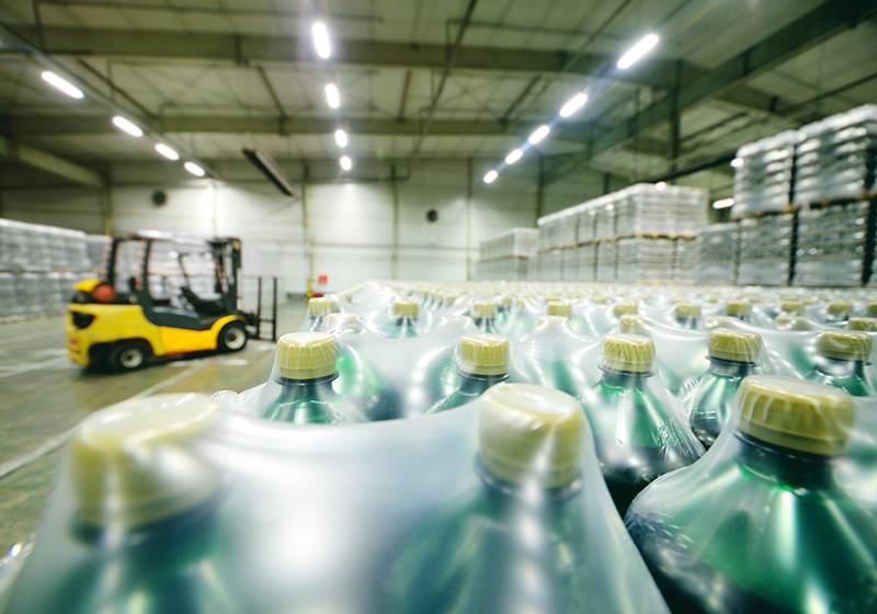 Beverage in warehouse