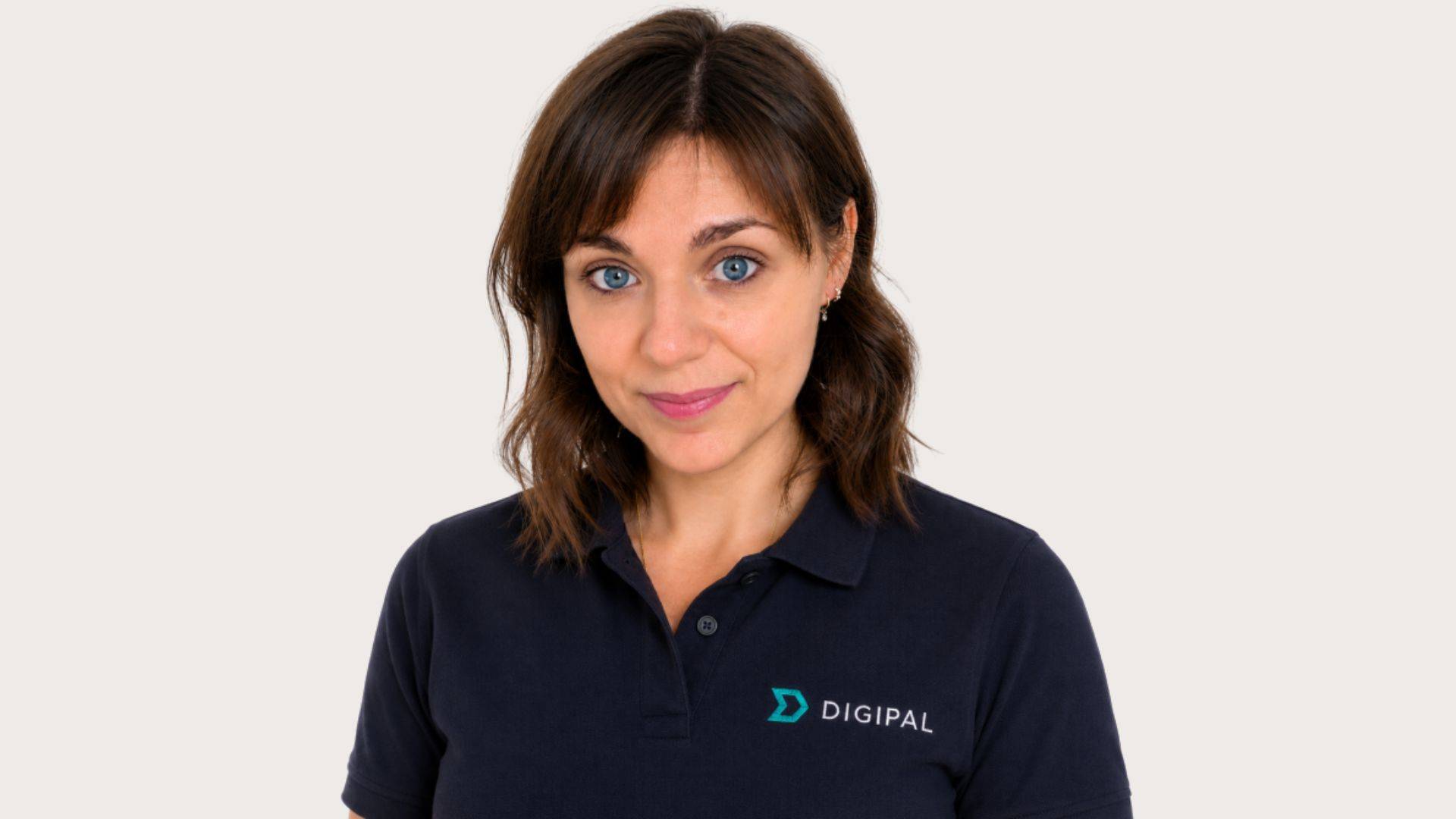 Digipal’s Michelle Pederson wearing a Digipal polo shirt